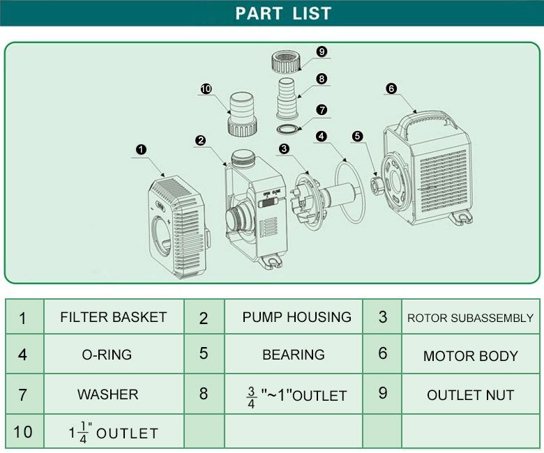 140W Submersible Pond Water Pump