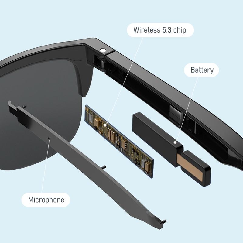 Bluetooth 5.3 Smart Sunglasses With Wireless Headset