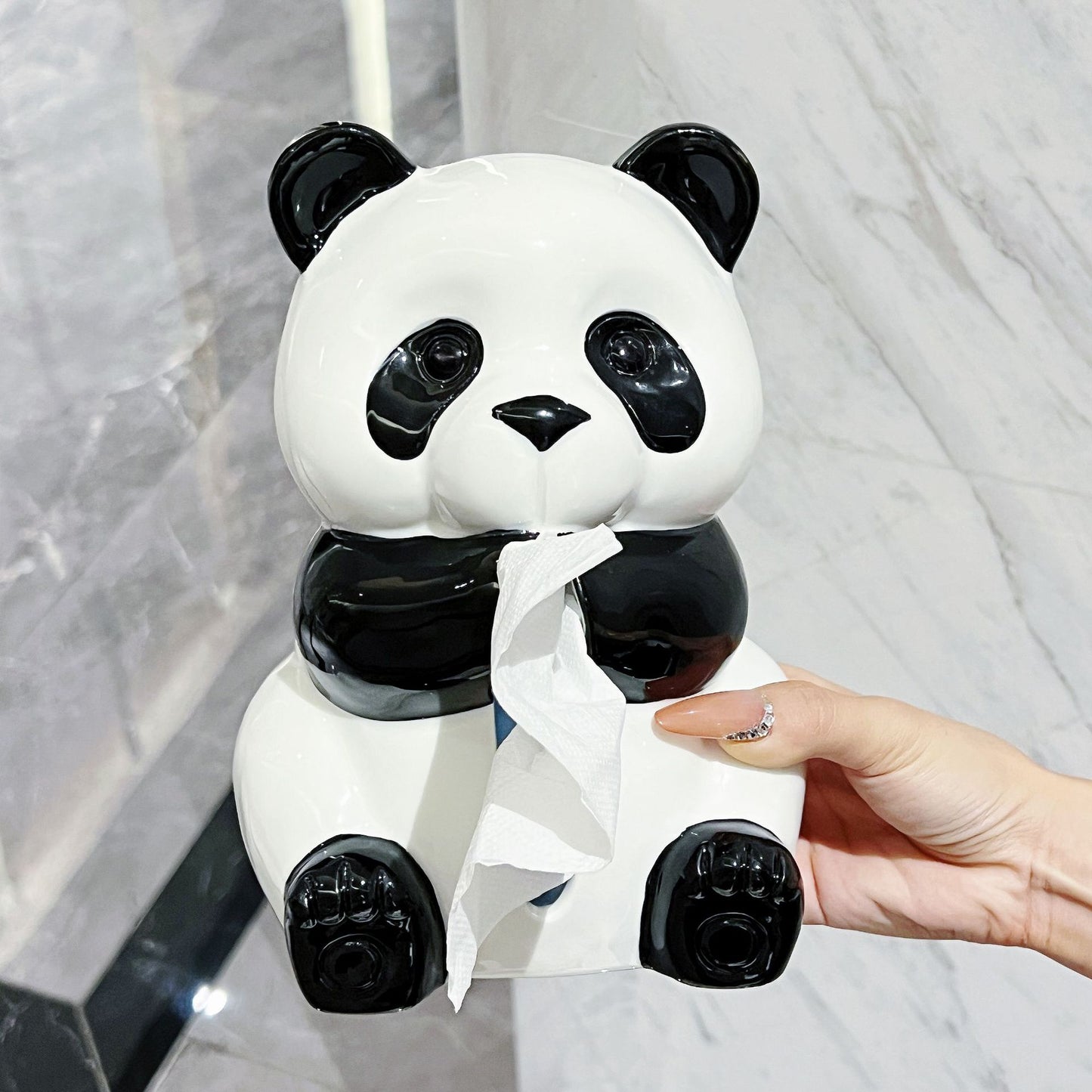 Panda Tissue Box and Dispenser