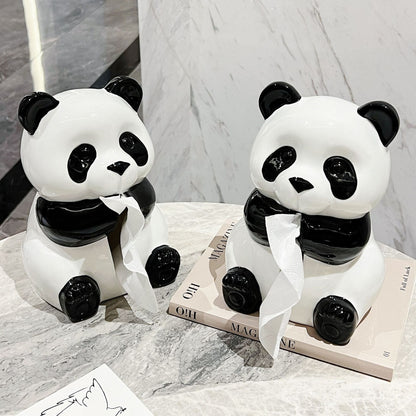 Panda Tissue Box and Dispenser