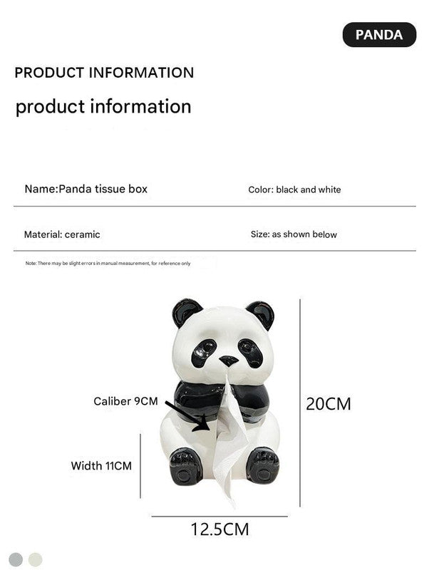 Panda Tissue Box and Dispenser