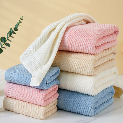 Beige Diagonal Stripe Towel Set